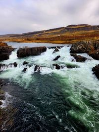 Panoramic view of waterfall