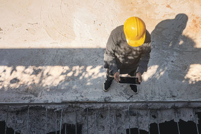 Man working at construction site