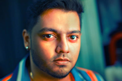 Close-up portrait of young man