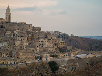 The panorama of the splendid city of matera