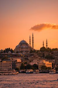 Buildings in city, istanbul mosque eminönü turkey