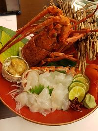 Close-up of salad in plate