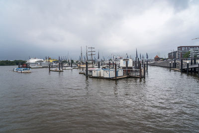 Sailboats in marina