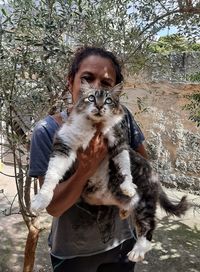 Full length of a cat