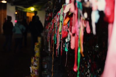 Close-up of multi colored for sale in market