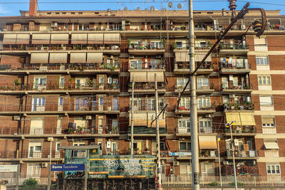 Low angle view of buildings in city