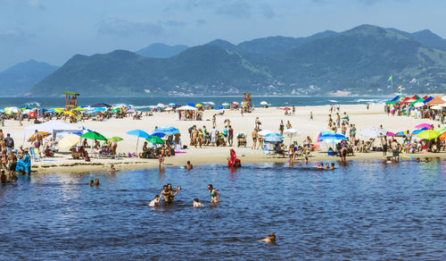 People at beach in brazil