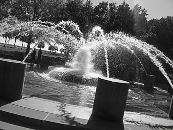 Fountain in the dark