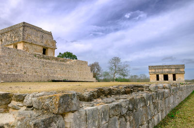 Old ruin building against cloudy sky