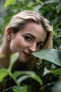 Close-up of young woman