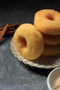 Doughnut or donut or donat is a fried snack, 