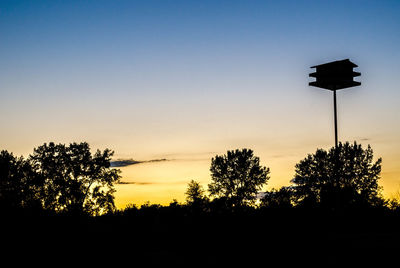 Silhouette of trees at sunset