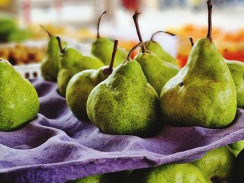 Pear fruits with blurred background