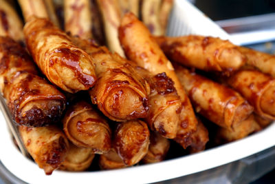 Close-up of seafood in plate