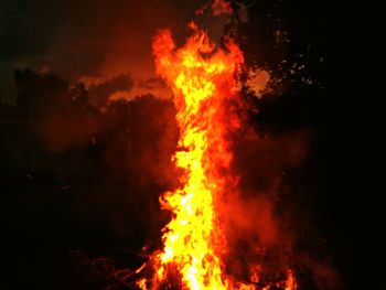 Campfire at night