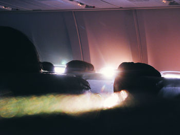 Close-up of two people at music concert