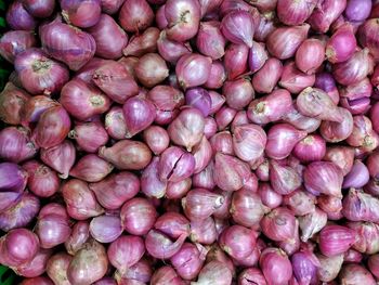 Full frame shot of onions for sale at market stall