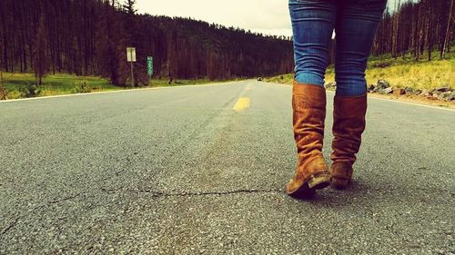 Surface level of empty road