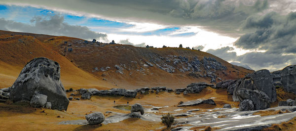 Scenic view of landscape against sky