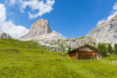 Scenic view of mountain range against sky