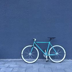 Bicycle against blue sky