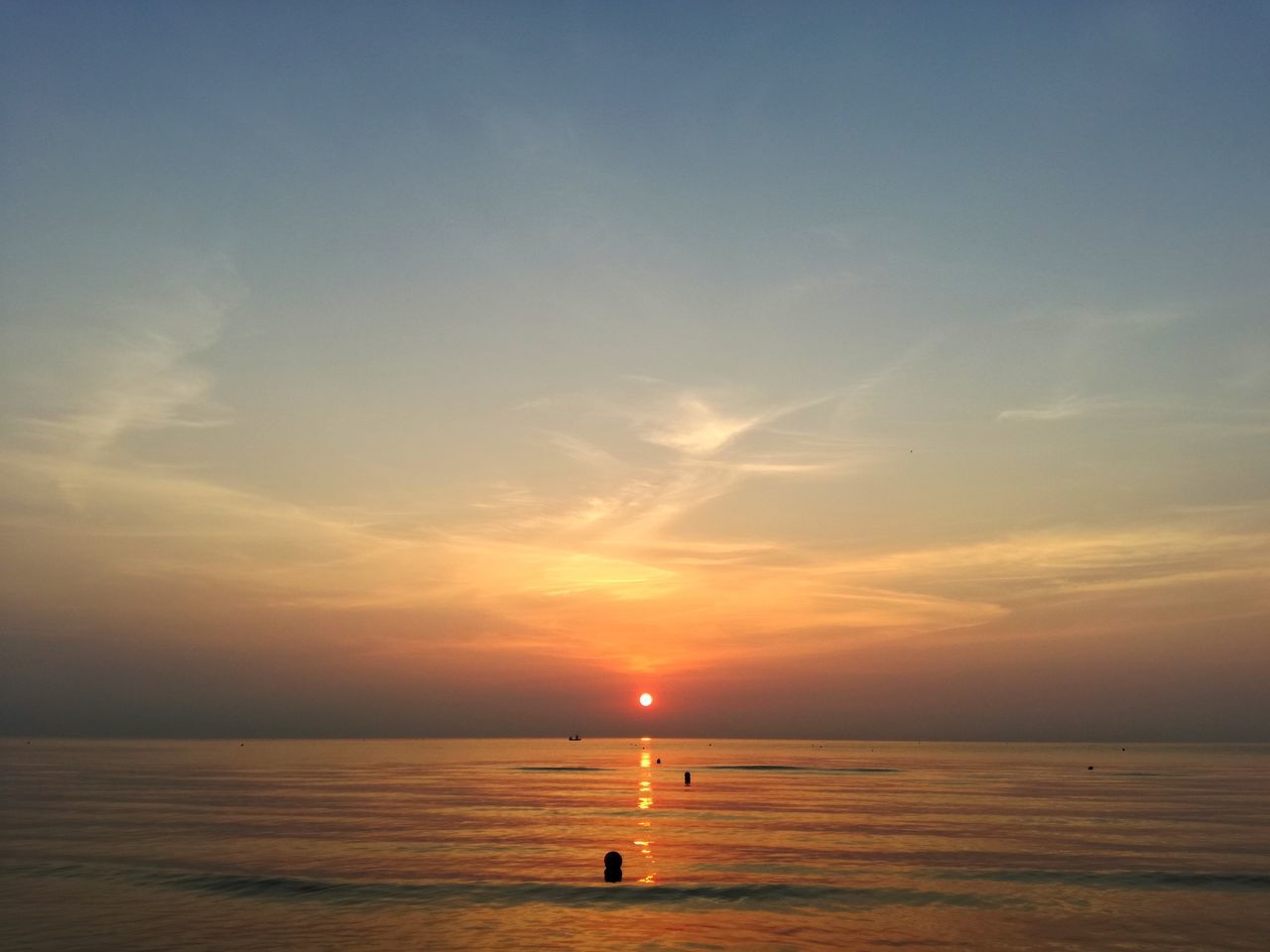 sea, sunset, scenics, water, horizon over water, tranquility, tranquil scene, beauty in nature, nature, sky, sun, outdoors, no people, day