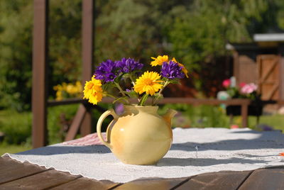 Close-up of potted plant on table