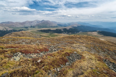 View from square top mountains towards mount evans