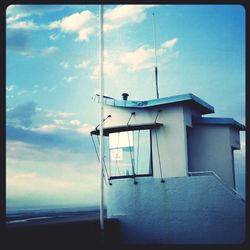 Built structure against cloudy sky