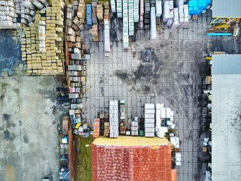 Drone shot of a construction site