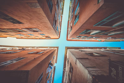 Low angle view of buildings in city