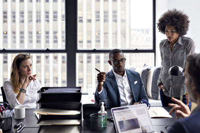 Business people having meeting in office