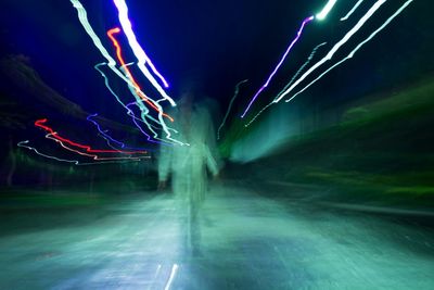 Light trails at night