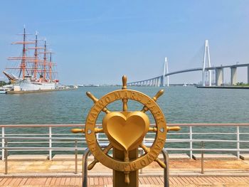 View of bridge over sea against sky