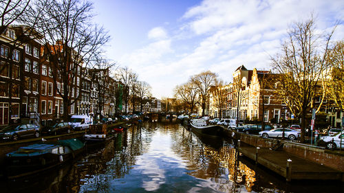 Reflection of buildings in canal