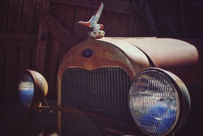 Close-up of vintage car