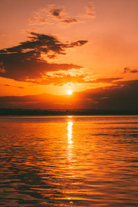 Scenic view of the sunset at the beach