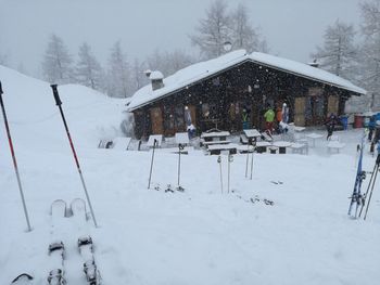 View of houses in winter