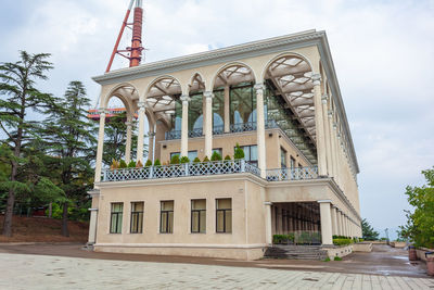 Low angle view of building against sky