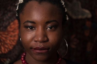 Close-up portrait of young woman