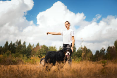 Full length of a horse on field