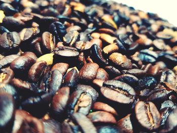 Full frame shot of roasted coffee beans