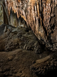 Low angle view of rock formation