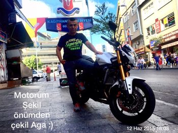 Person standing on city street