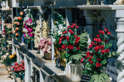 Flower pot for sale at market stall