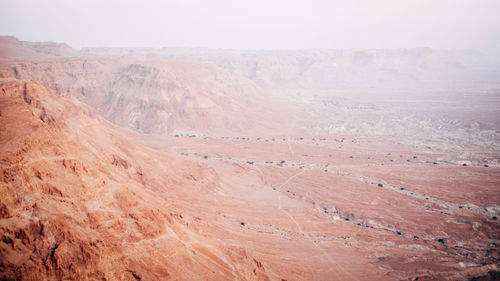 Scenic view of desert against sky