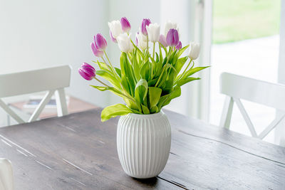 Close-up of potted plant on table at home