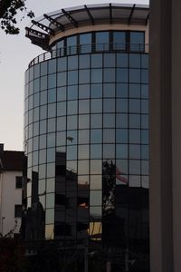 Low angle view of modern building against sky