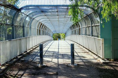 Footbridge with bridge in background