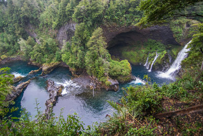 River flowing through rocks